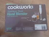 Blender de mana cu mini tocator, tel, cana de 1 litru Cookworks
