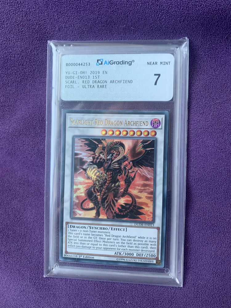 Yu Gi Oh graded cards Cyber Dragon Red-Eyes Black Rose Scarlight red