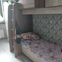 Двухярусная кровать детская  со шкафом