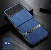 Carvasa albastra din piele lux pentru Samsung Galaxy Z flip 5 nou de v