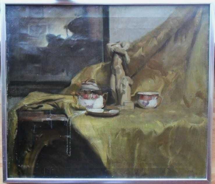 DE COLECȚIE! Tablou AUTENTIC f VECHI Szüle Péter(1886-1944) cc 80x60cm