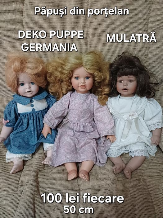 Păpuși bebeluși porțelan