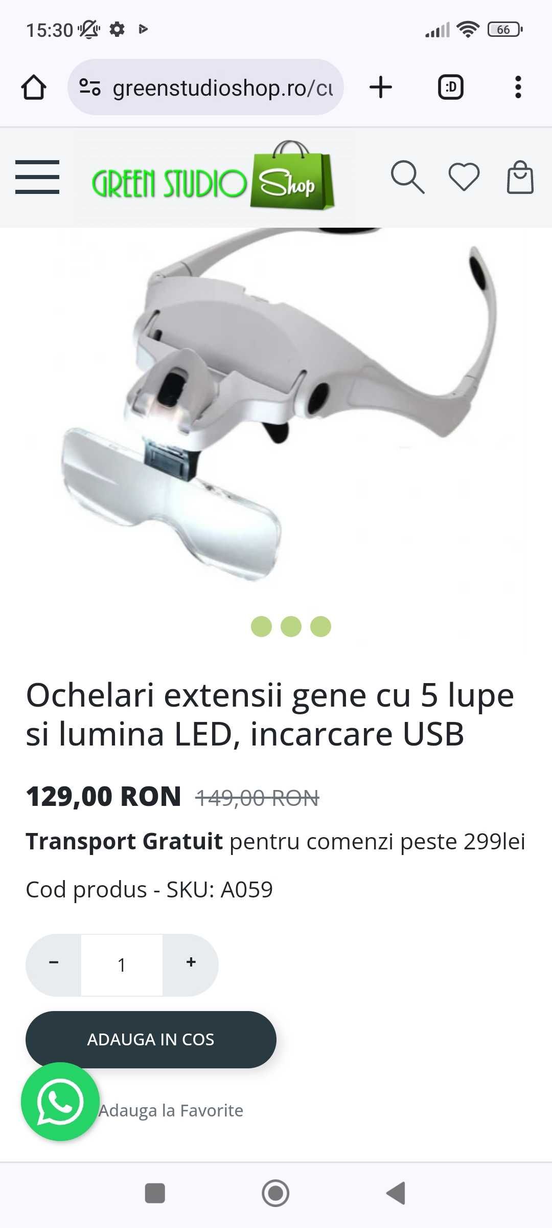 Ochelari cu lupa și led