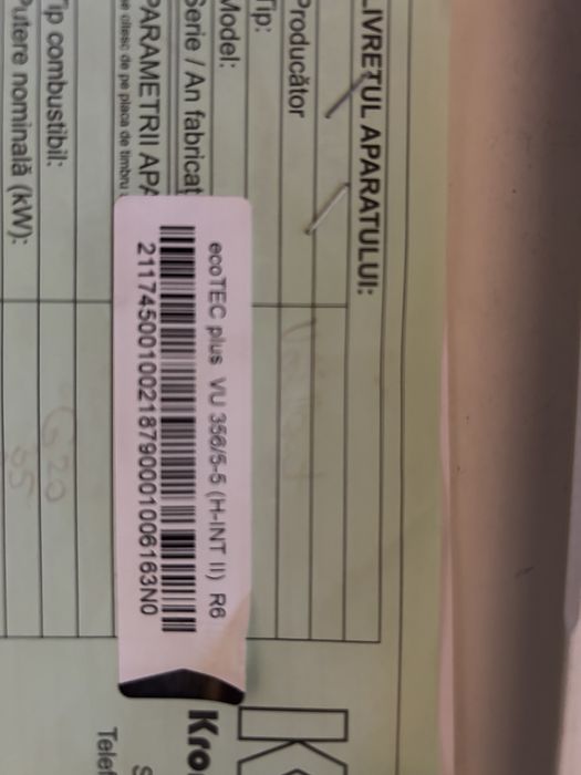 Centrala Vaillant pt piese