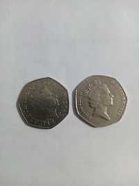 2 Monede 50 Pence Elizabeth ll