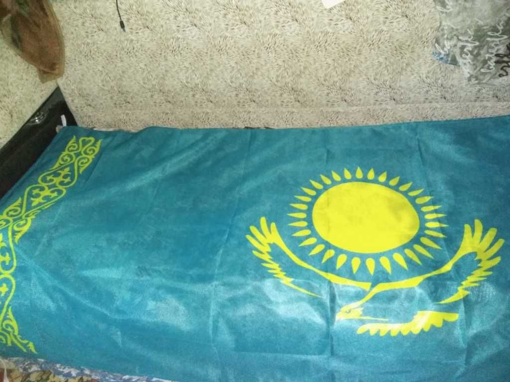 Флаг Казахстана. Қазақстан Туы. Жалау. ТУ. ФЛАГ размер 1 на 2 метра