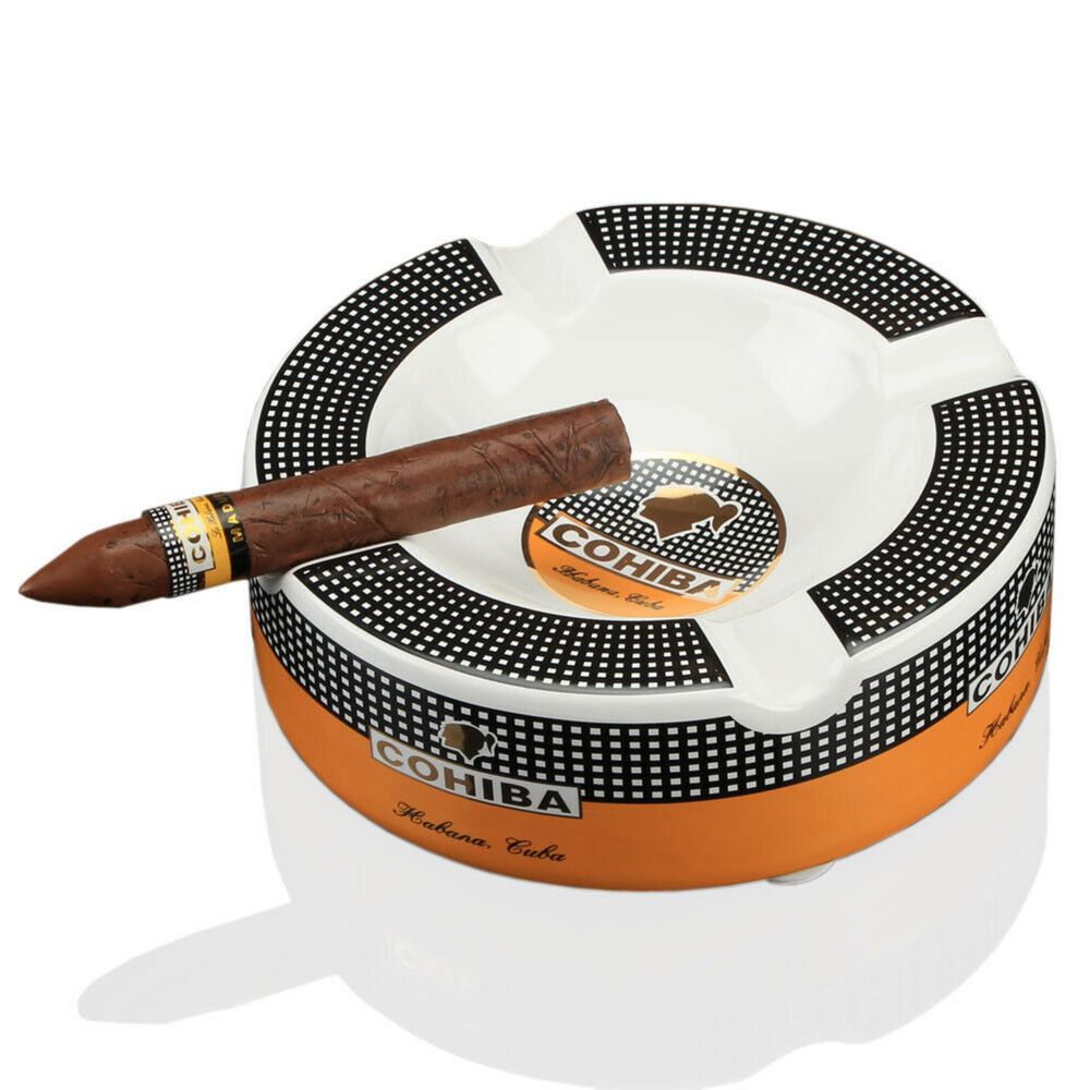 Керамичен пепелник Cohiba – 4 отделения за пури