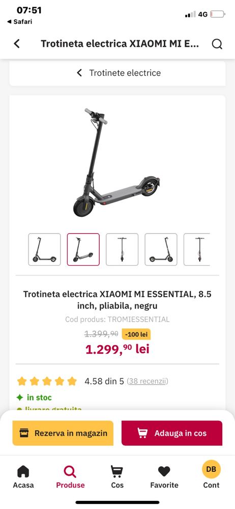 Trotineta electica xiaomi essential