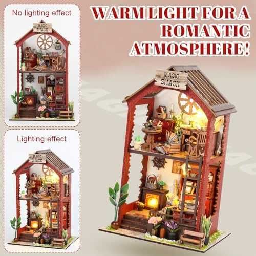 Нова Къща за сглобяване с осветление и мебели – творчески DIY сет дом