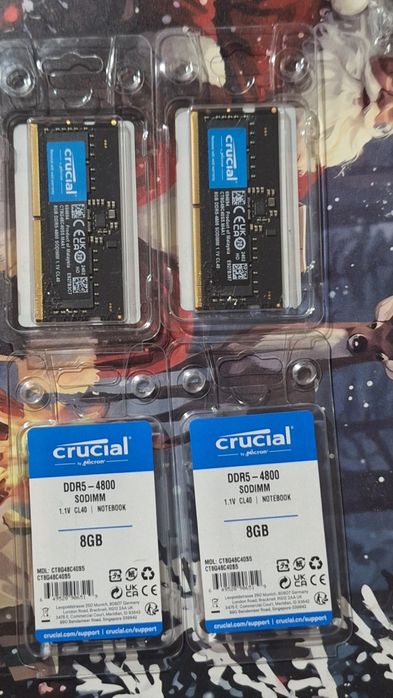 Memorie laptop Crucial, 8GB, SODIMM DDR5, 4800MHz, CL40, 1.1V