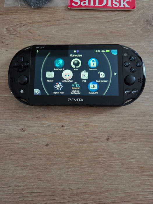 PS Vita Slim modat cu Sandisk ultra 128gb+adaptor SD2VITA impecabil