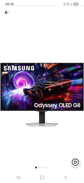 Monitor Gaming OLED Samsung Odyssey G8 32", 4K (3,840 x 2,160), 240Hz,
