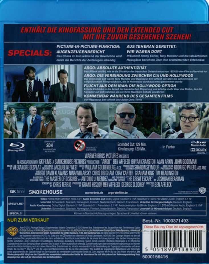 BLU-RAY Argo (Extended Cut) 2013