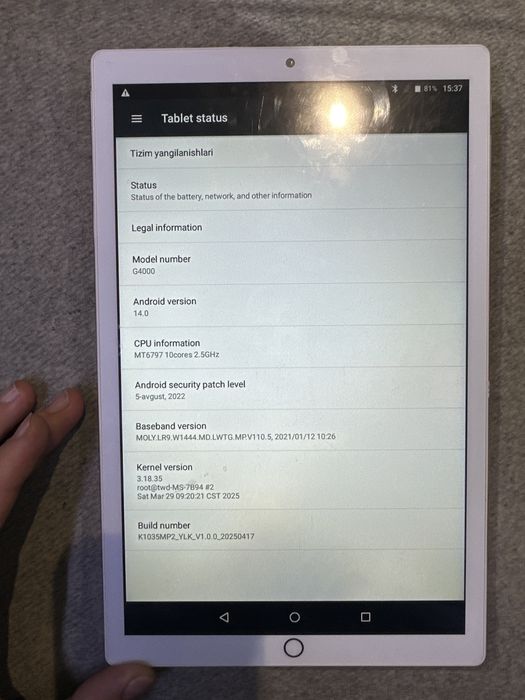 GM Smart Planshet tinniq xolatda 60$