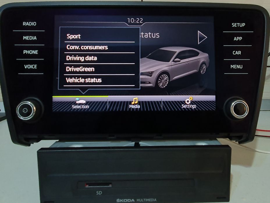 MIB2 Skoda Octavia 3, unitate+display 8 inch, App Connect