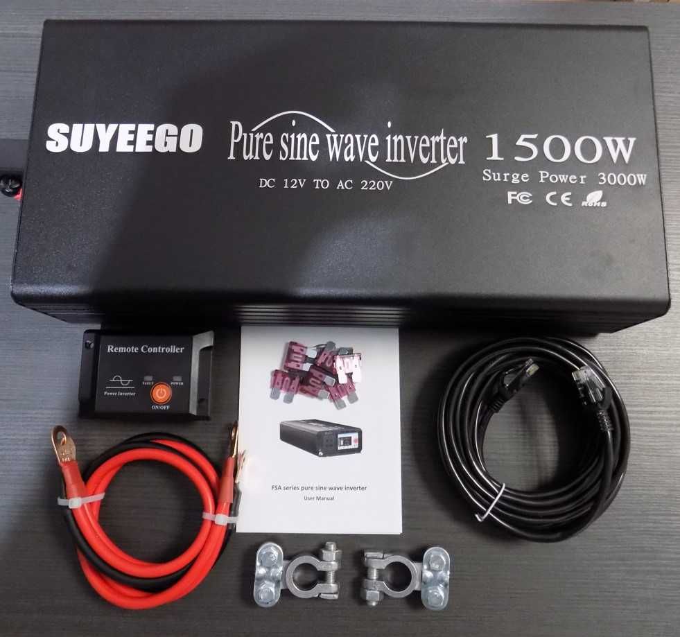 Инвертори Suyeego 1500W чиста синусоида с дистанционно управление