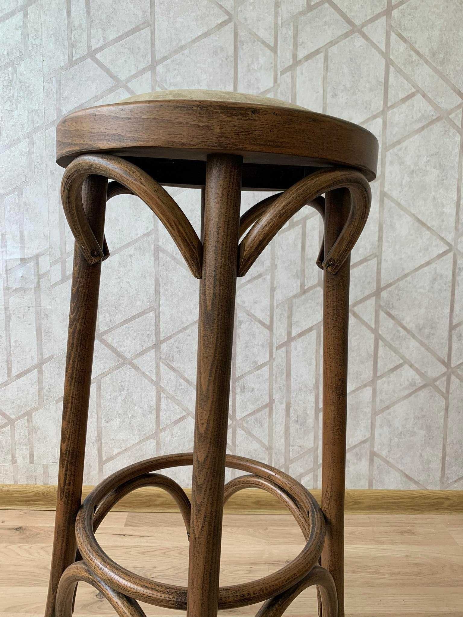 Дървен Бар стол , Табуретка от масив - Виенски Стил
