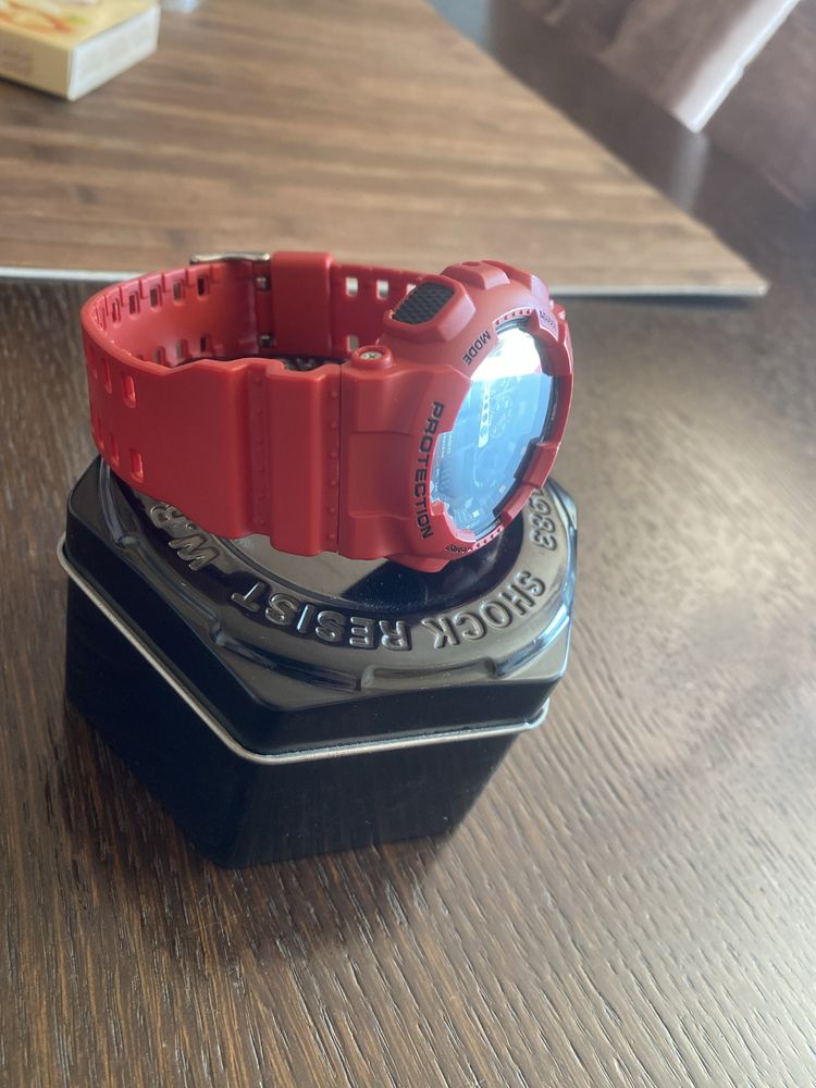 CASIO G-SHOCK GA-100B-4AJF Black/Red Resin Quartz
