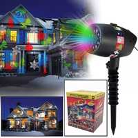 Коледен Лазерен прожектор Star Shower Slide с 12 различни приставки