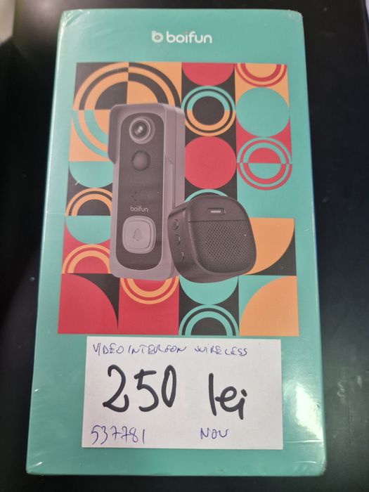 Videointerfon wireless Boifun Bell J1 Amanet Crangasi Lazar 53778