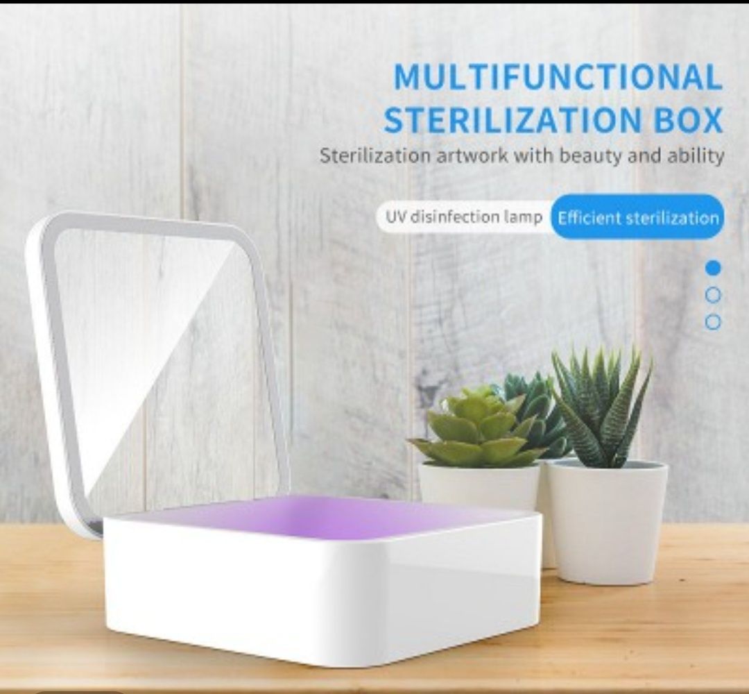 Sterilizator ustensile cosmetice/multifuncțional și oglinda cu led