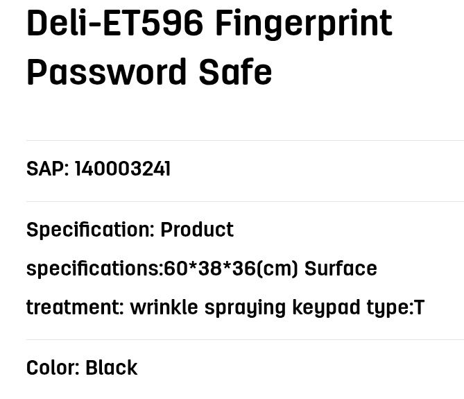 Deli seyf t596 va boshqalar