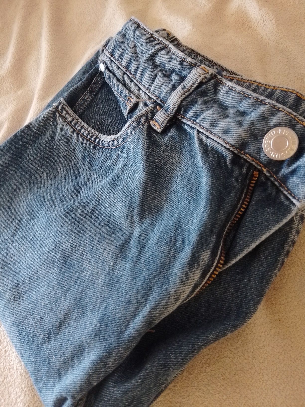 Прави къси дънки Loose Denim Jorts - размер (158 см)