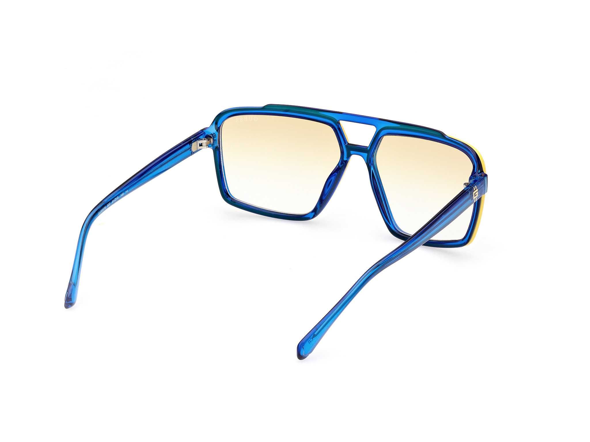 GUESS – Мъжки слънчеви очила "AVIATOR BLUE & YELLOW" нови с кутия