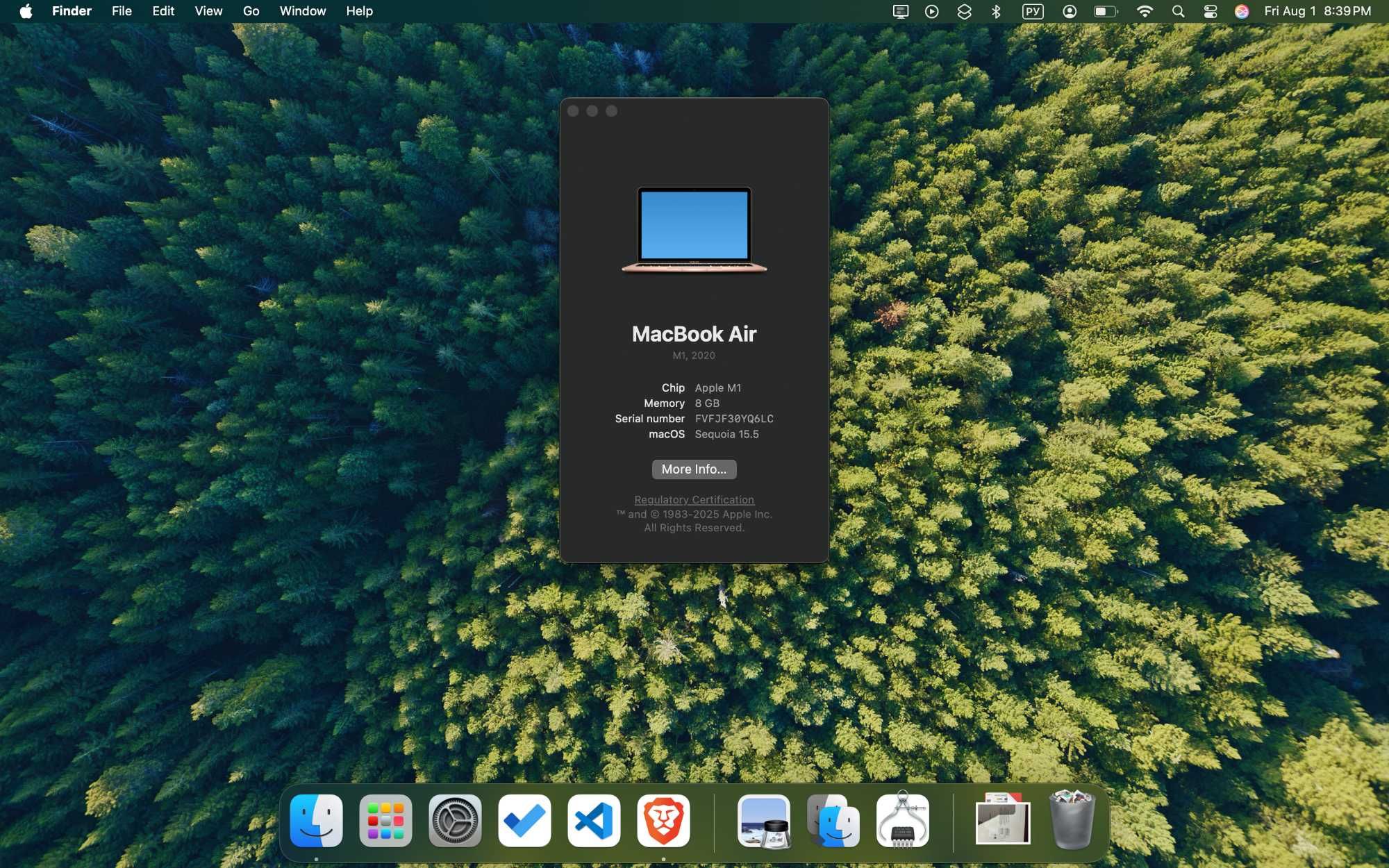 Macbook Air M1 (8GB/256SSD)
