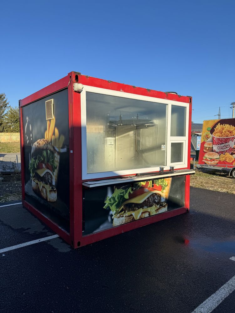 Container fast food cu gresie, hota, ac