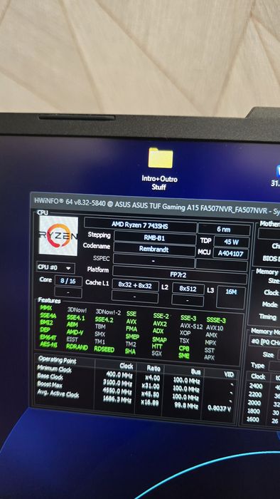 Laptop gaming ASUS TUF A15 (FA507NVR) - Ryzen 7, 16GB DDR5, RTX 4060