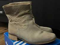 Ghete botine perforate piele naturala marimea 36