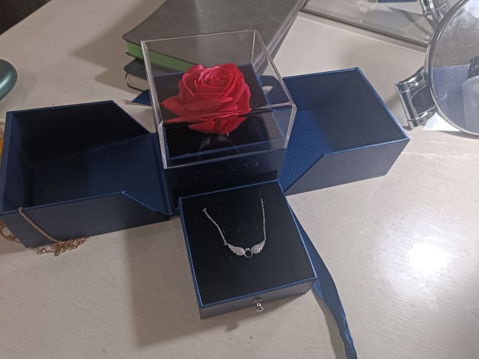 Цепочка. Серебро с фианитом. С упаковкой и пакетом