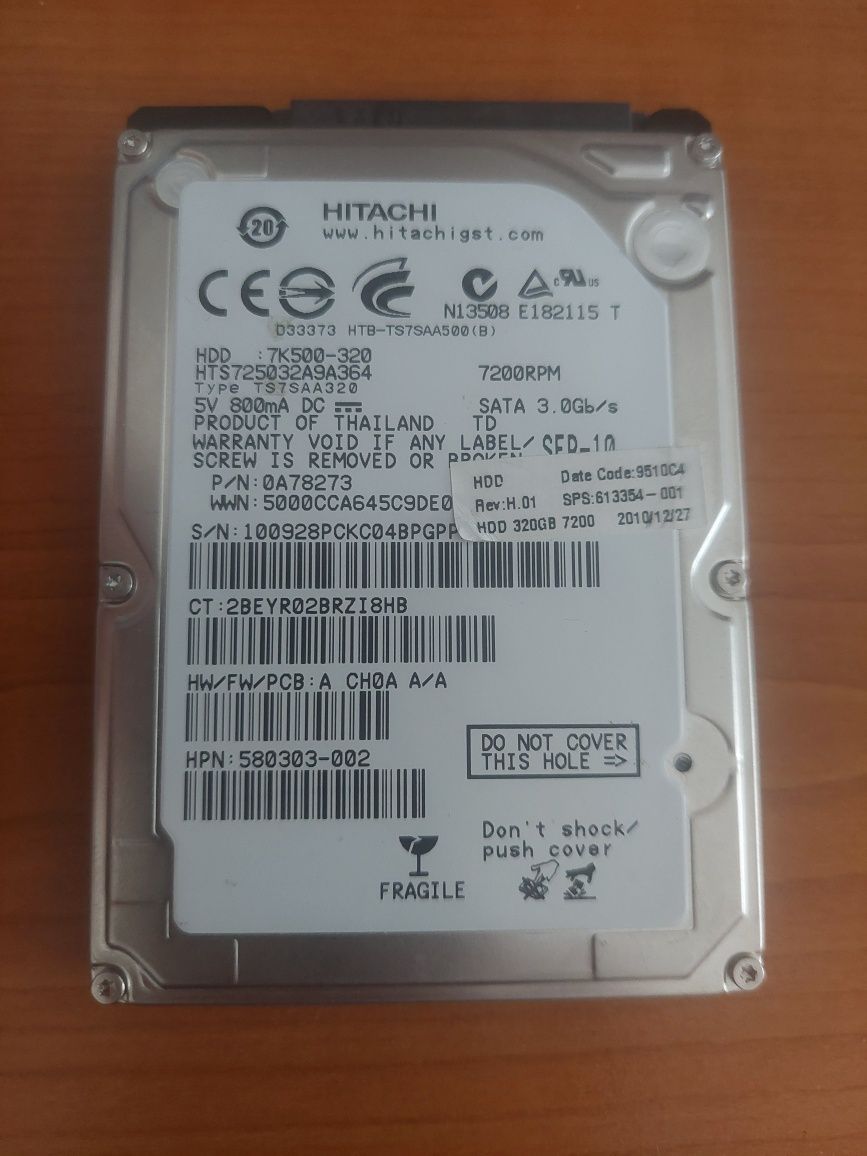 Хард диск Hitachi HDD 7K500 320 GB 2.5"