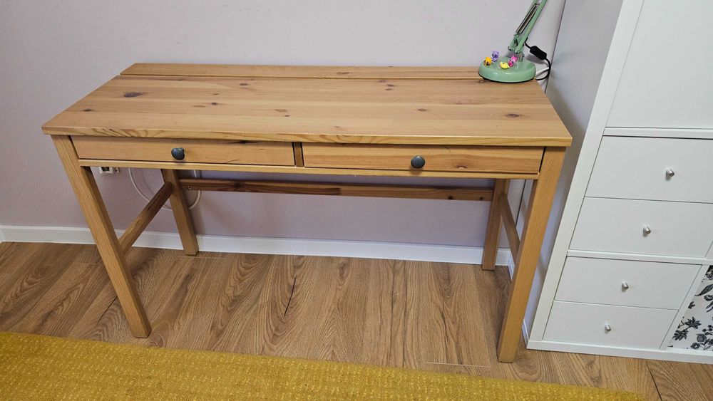 Birou ikea HEMNES cu 2 sertare din LEMN Natural