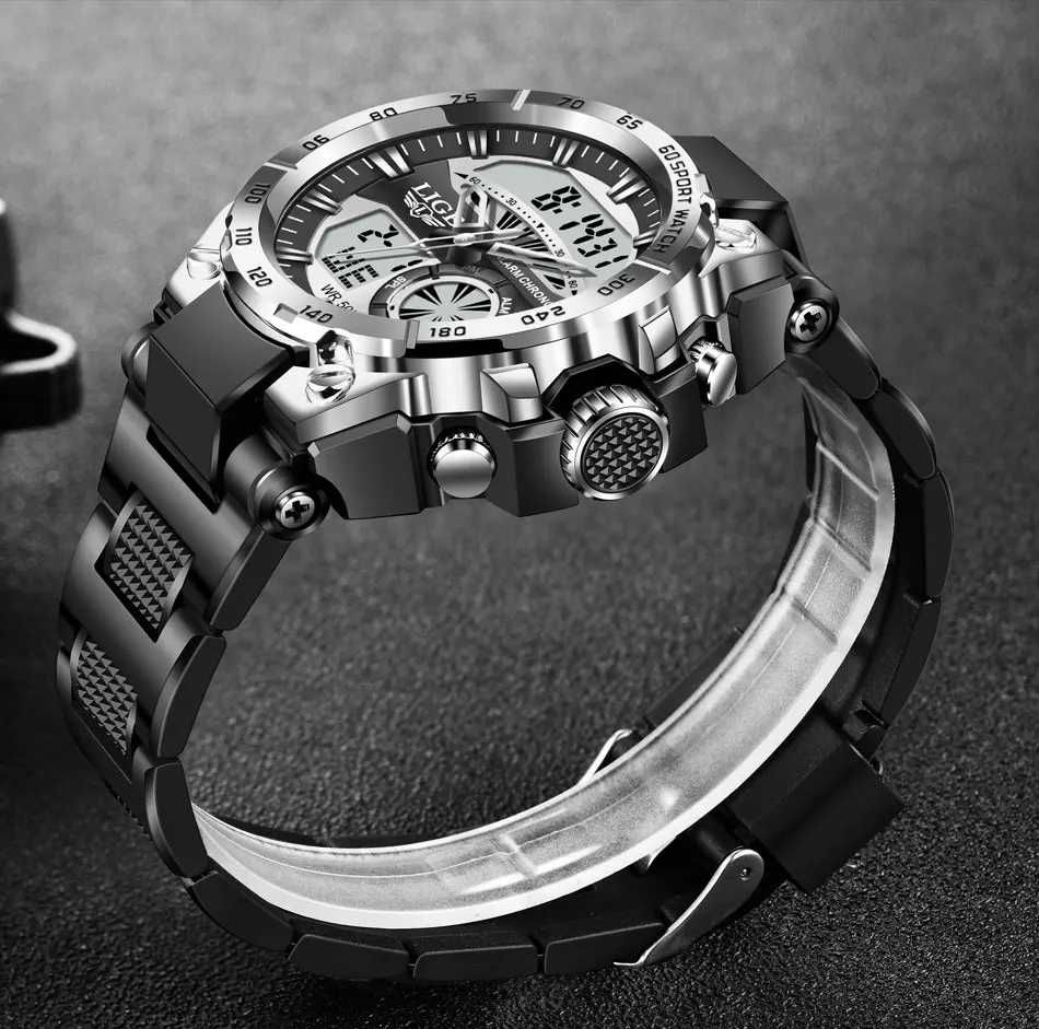 Водоустойчив кварцов мъжки часовник LIGE Sports Watch