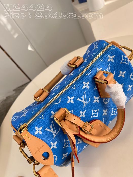 Geanta Louis Vuitton Speedy 25cm blue, tip Premium