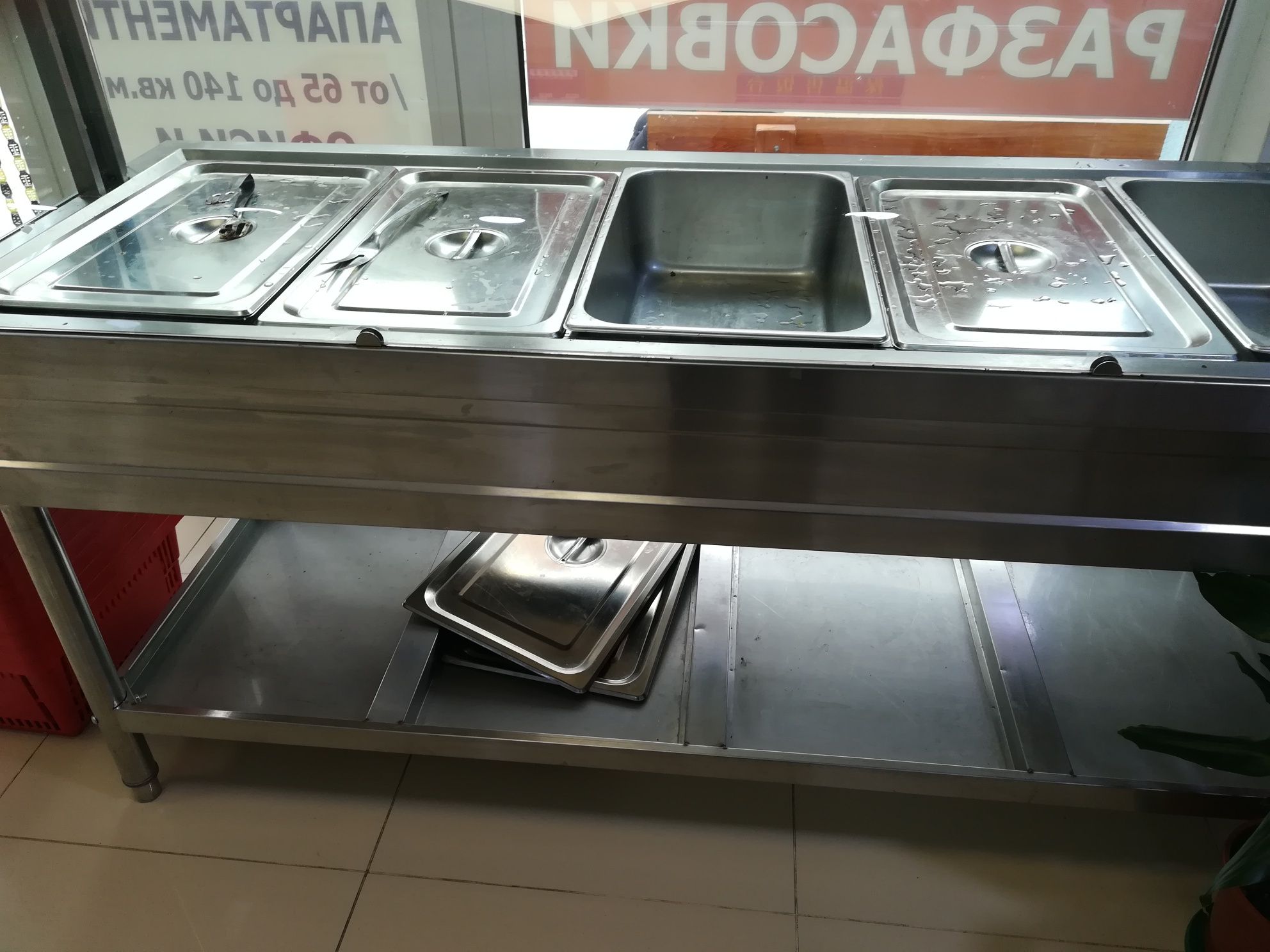 Топла витрина Бен Мари  с 5GN 1/1-НОВИ- ПРОМОЦИЯ