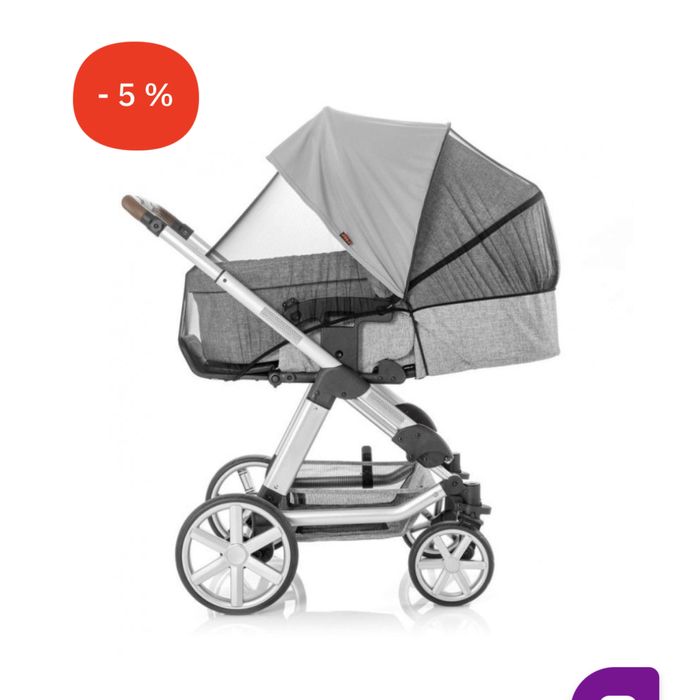 Универсален сенник с комарник за бебешка количка