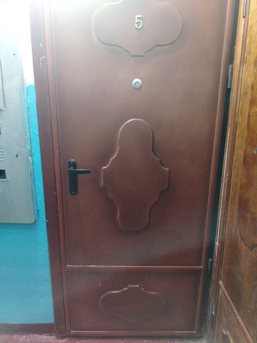 Дверь входная  железная обшита деревом