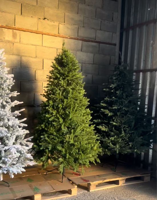 Новогодние елки премиального качества,литые,зеленая,снежная