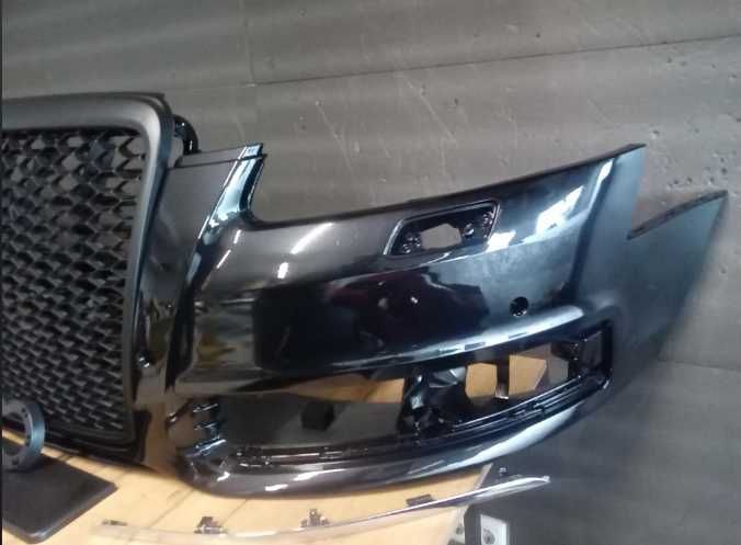 Bara,Grila radiator, cu spalator far,senzori Audi A6 08-10 LZ9Y Negru