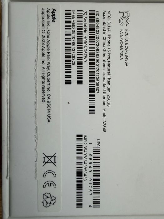 Iphone 15 pro 256 GB Natural Titanium