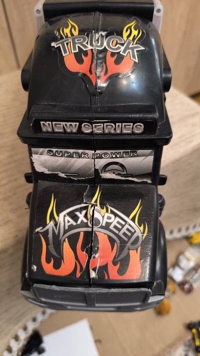 Tir transport mașinute 58 cm + 14 masinute