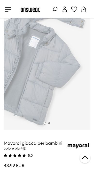 Зимно пухено яке Mayoral 116 / 6год.