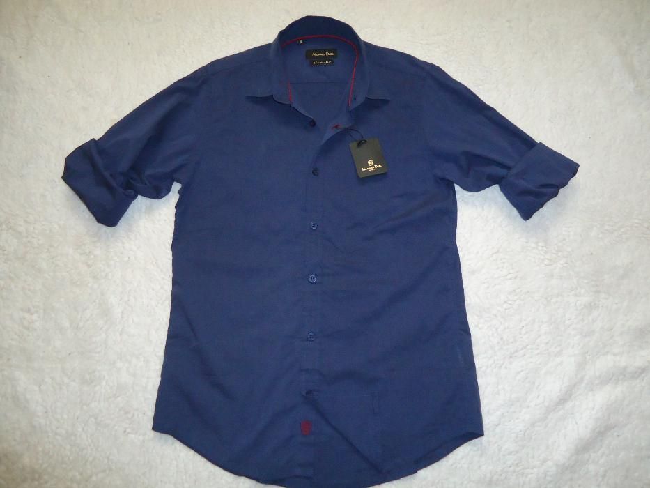Camasa denim barbati slim fit maneca lunga 4 pense cambrata
