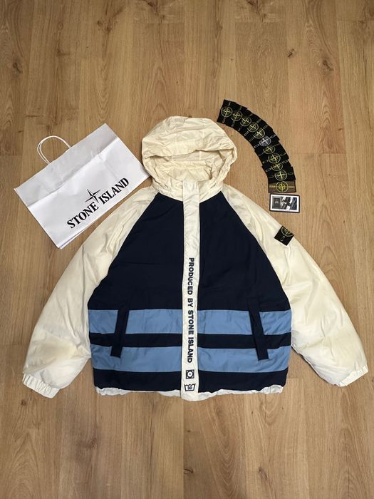 Supreme x Stone Island Reversible Down Puffer Jacket White