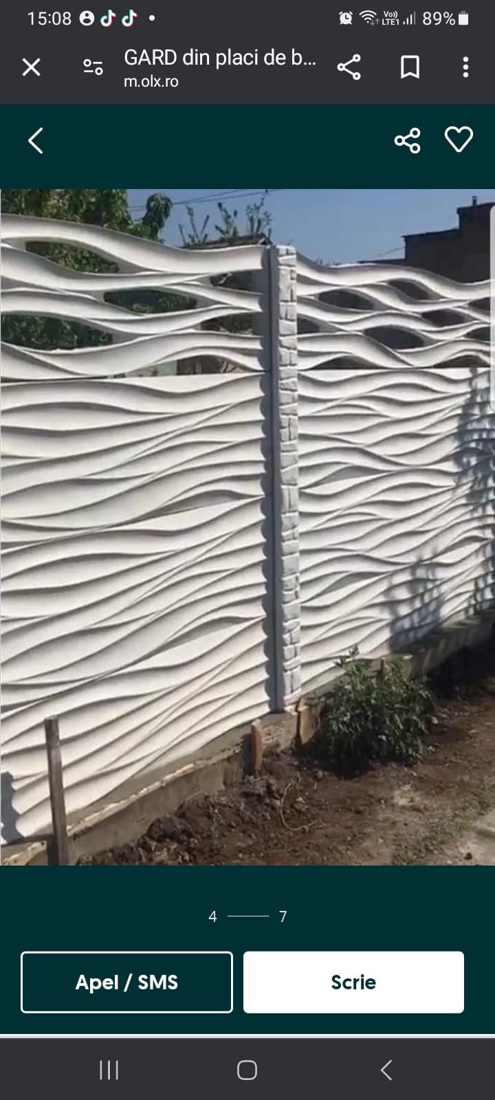 Placi de gard din beton