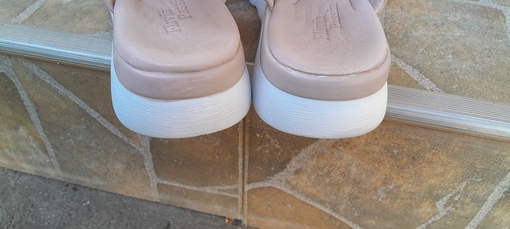 Sandale, piele naturală, roz pal, mar. 37