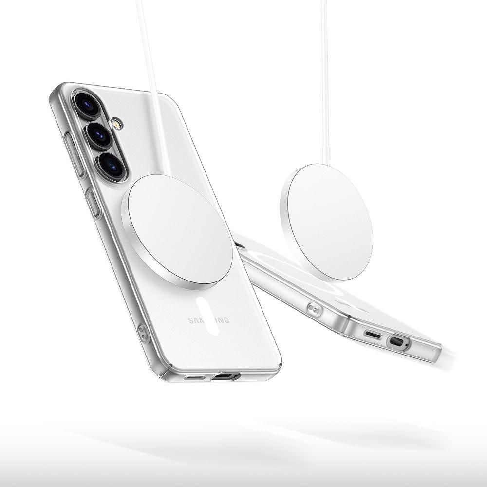 Кейс tech protect magslim magsafe за samsung galaxy s25 matte/ice